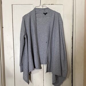 Gray Open Front Women's Sweater